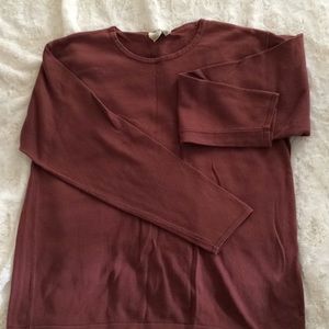 AKA Eddie Bauer cotton crewneck T brown medium